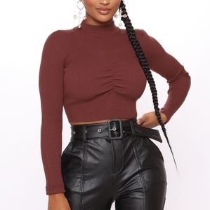 🖤 FASHION NOVA Cinch It Up Cropped Sweater Top